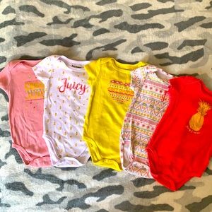 5 Juicy Couture Baby Girl Onsies